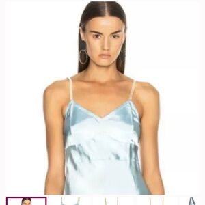 HELMUT LANG Viscose Slip Top in Lark Blue Size 4 NWT